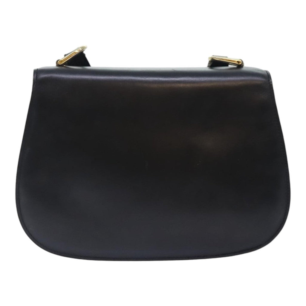 GUCCI Shoulder Bag Leather Black bs18161