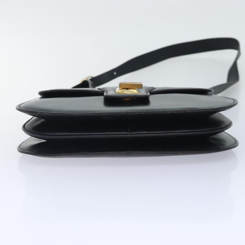 GUCCI Shoulder Bag Leather Black bs18161