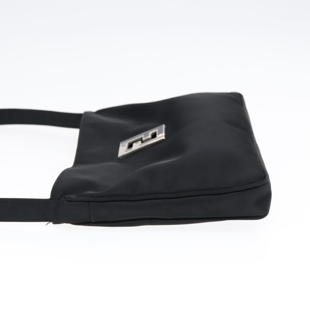 FENDI Shoulder Bag Nylon Black Silver bs18165