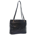 CHANEL Shoulder Bag Leather Black CC bs18212