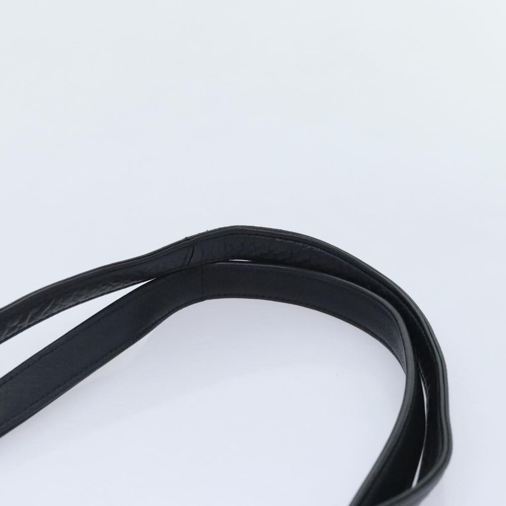 CHANEL Shoulder Bag Leather Black CC bs18212