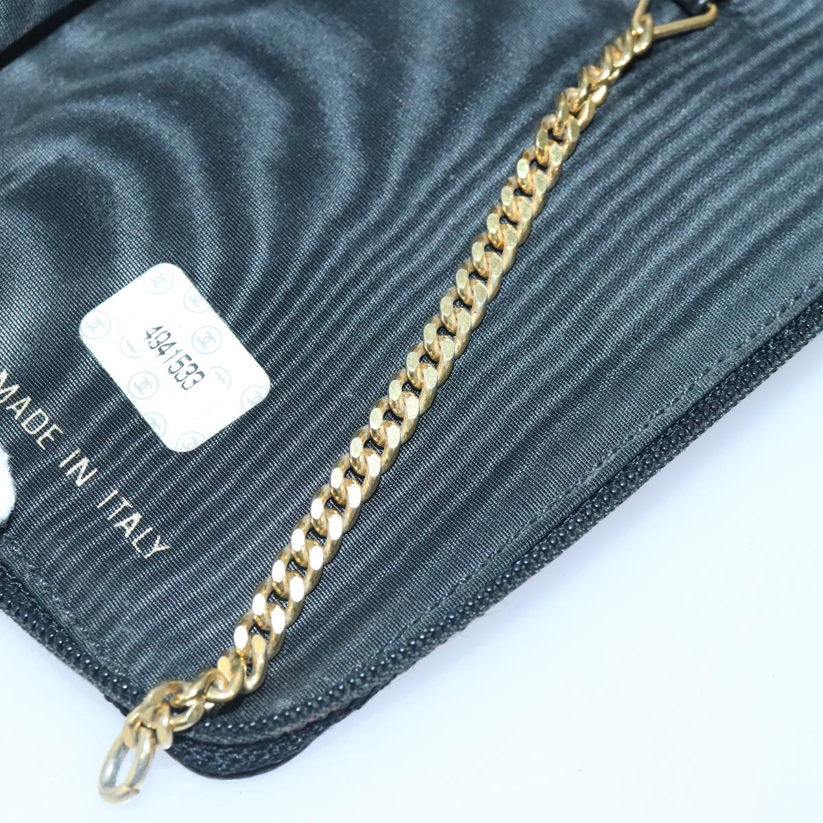 CHANEL Key Case Caviar Skin Black Gold CC bs18348