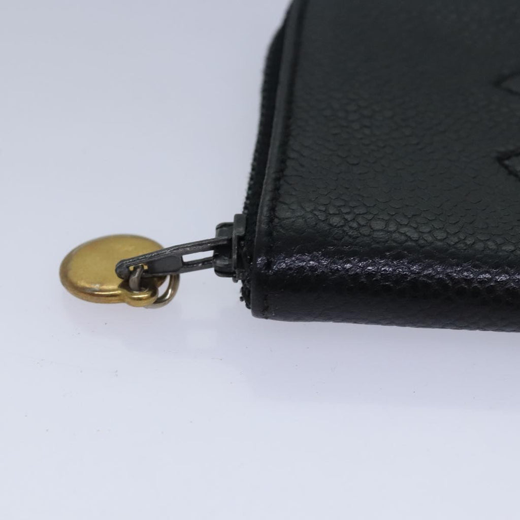 CHANEL Key Case Caviar Skin Black Gold CC bs18348