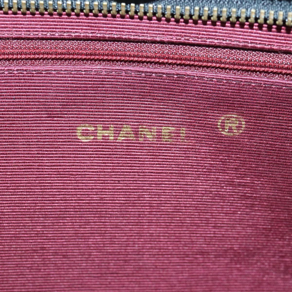 CHANEL Matelasse Chain Shoulder Bag Lamb Skin Black Gold CC bs18351