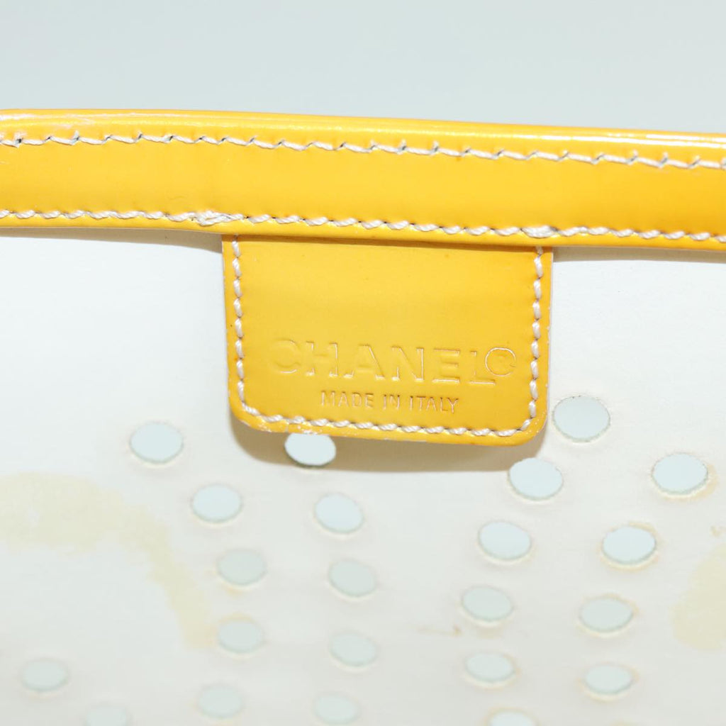 CHANEL COCO Mark Hand Bag Patent leather Yellow CC bs18402