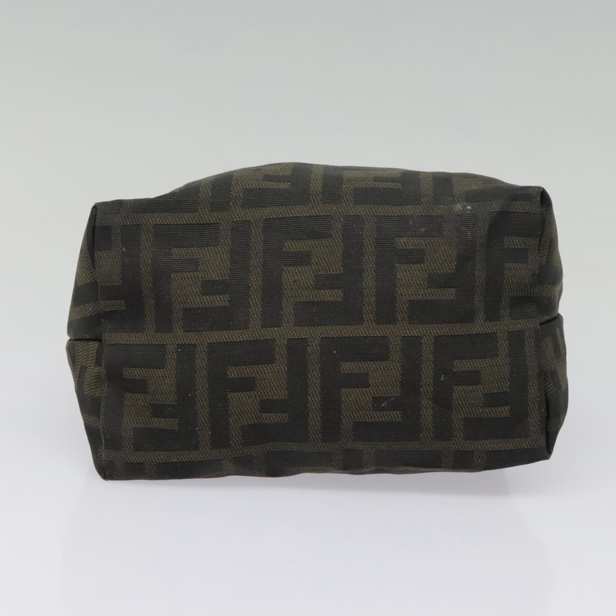 FENDI Zucca Canvas Hand Bag Brown Black bs18438