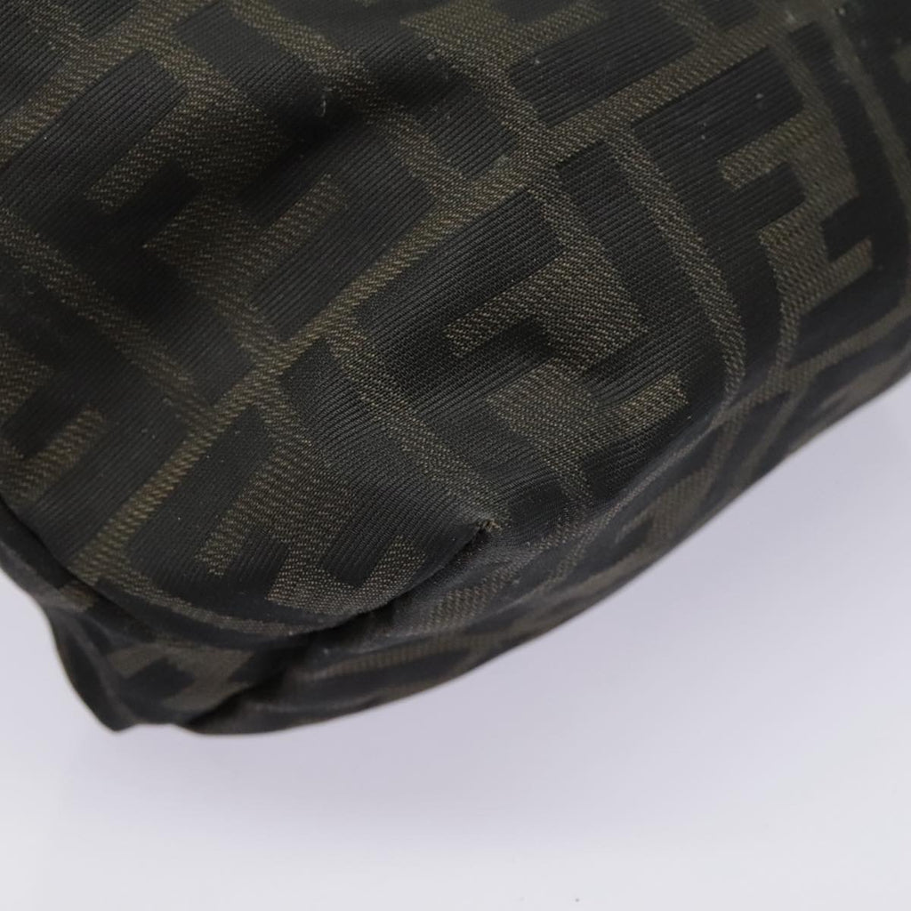 FENDI Zucca Canvas Hand Bag Brown Black bs18438