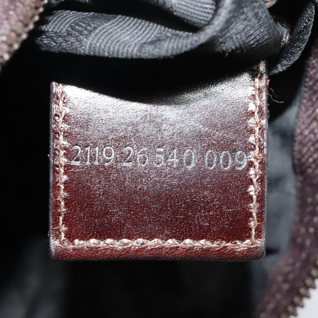 FENDI Zucca Canvas Hand Bag Brown Black bs18438