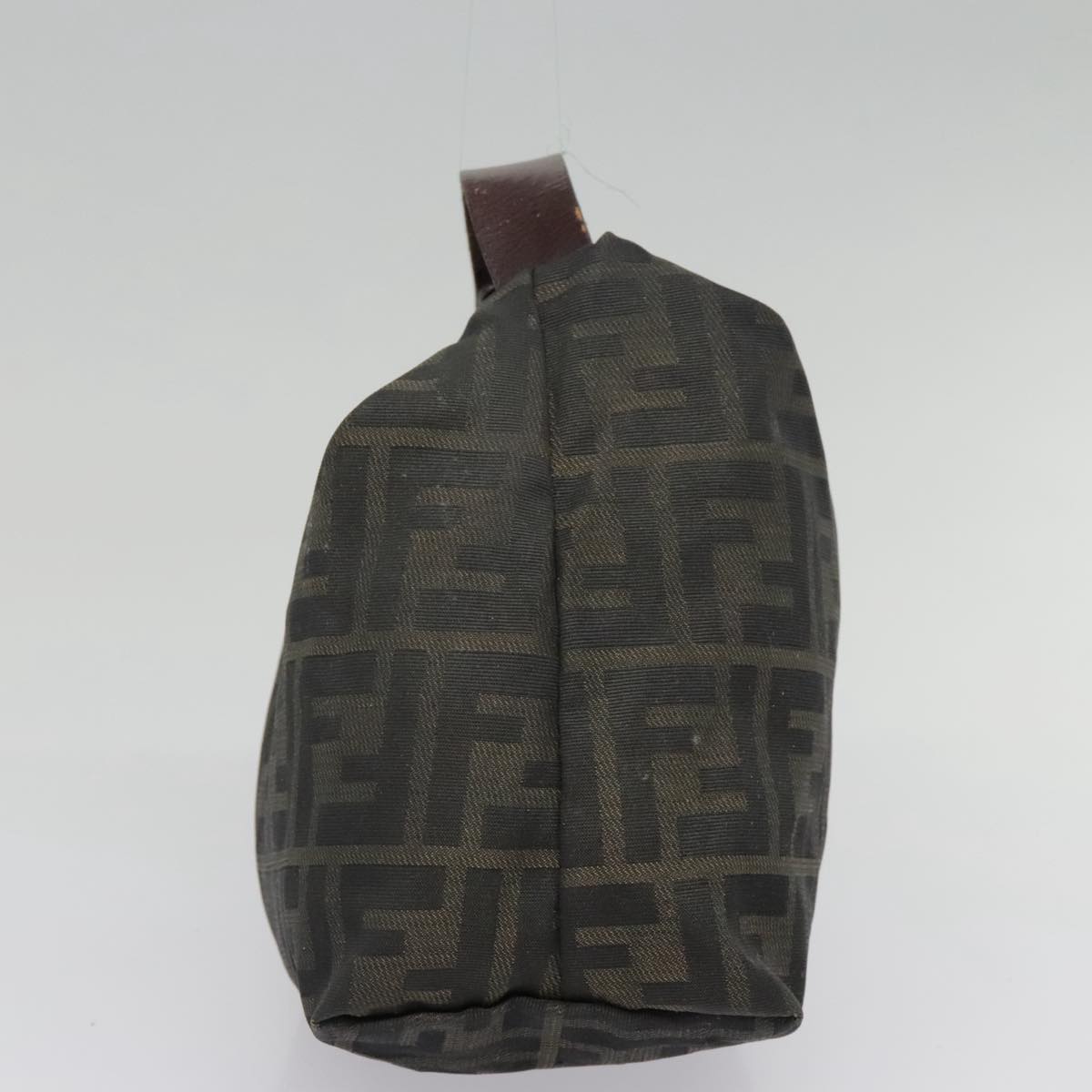FENDI Zucca Canvas Hand Bag Brown Black bs18438