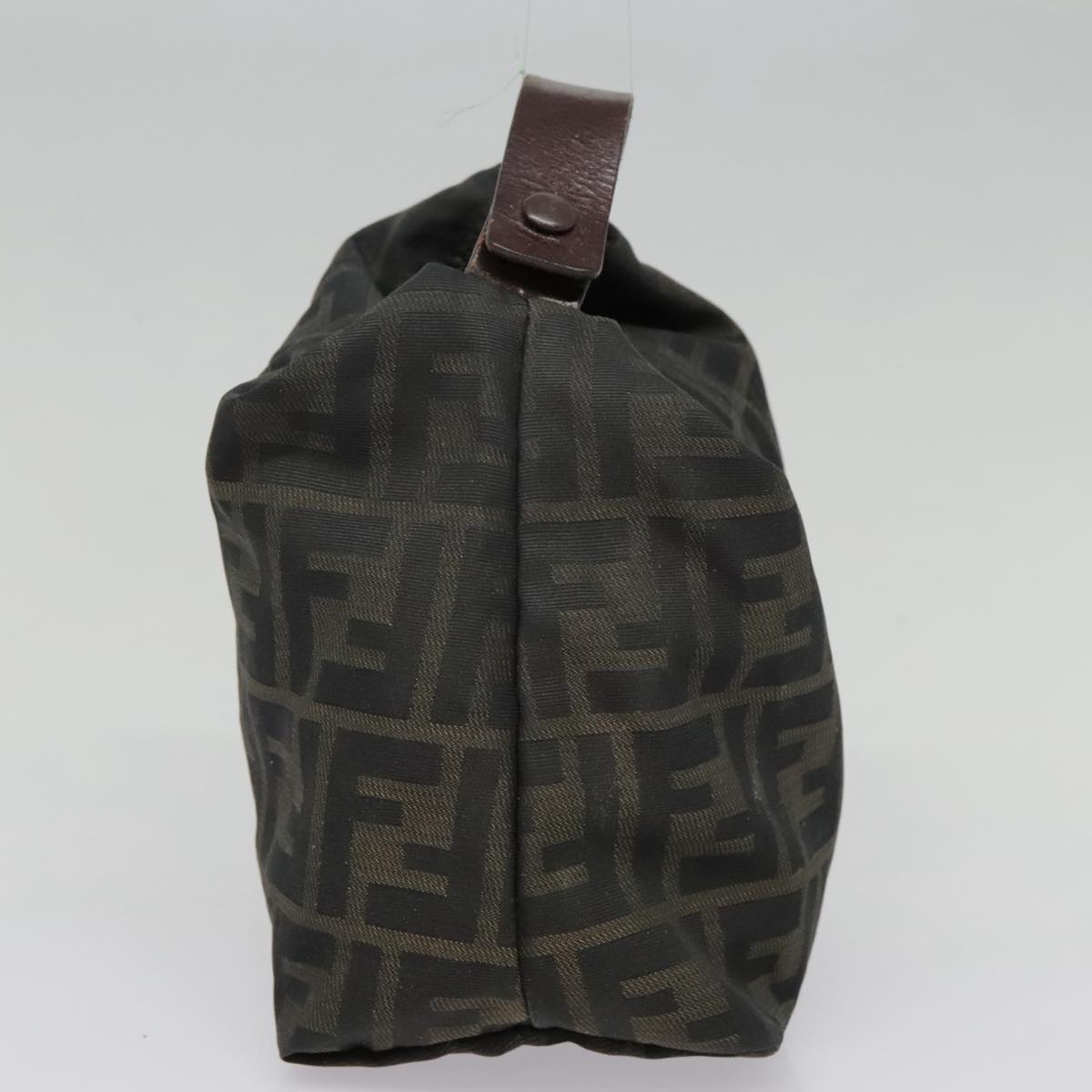 FENDI Zucca Canvas Hand Bag Brown Black bs18438