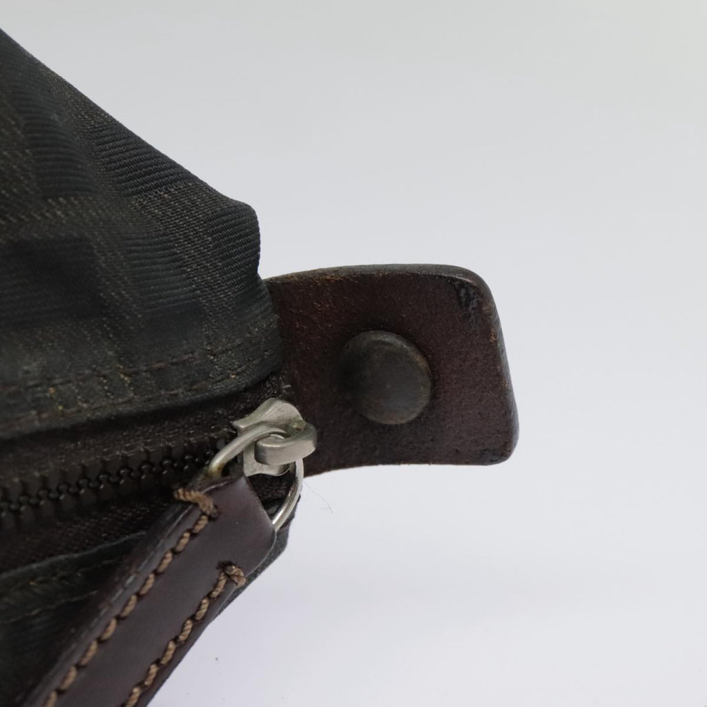 FENDI Zucca Canvas Hand Bag Brown Black bs18438