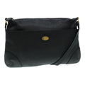 FENDI Celeria Shoulder Bag Leather Black Gold bs18442