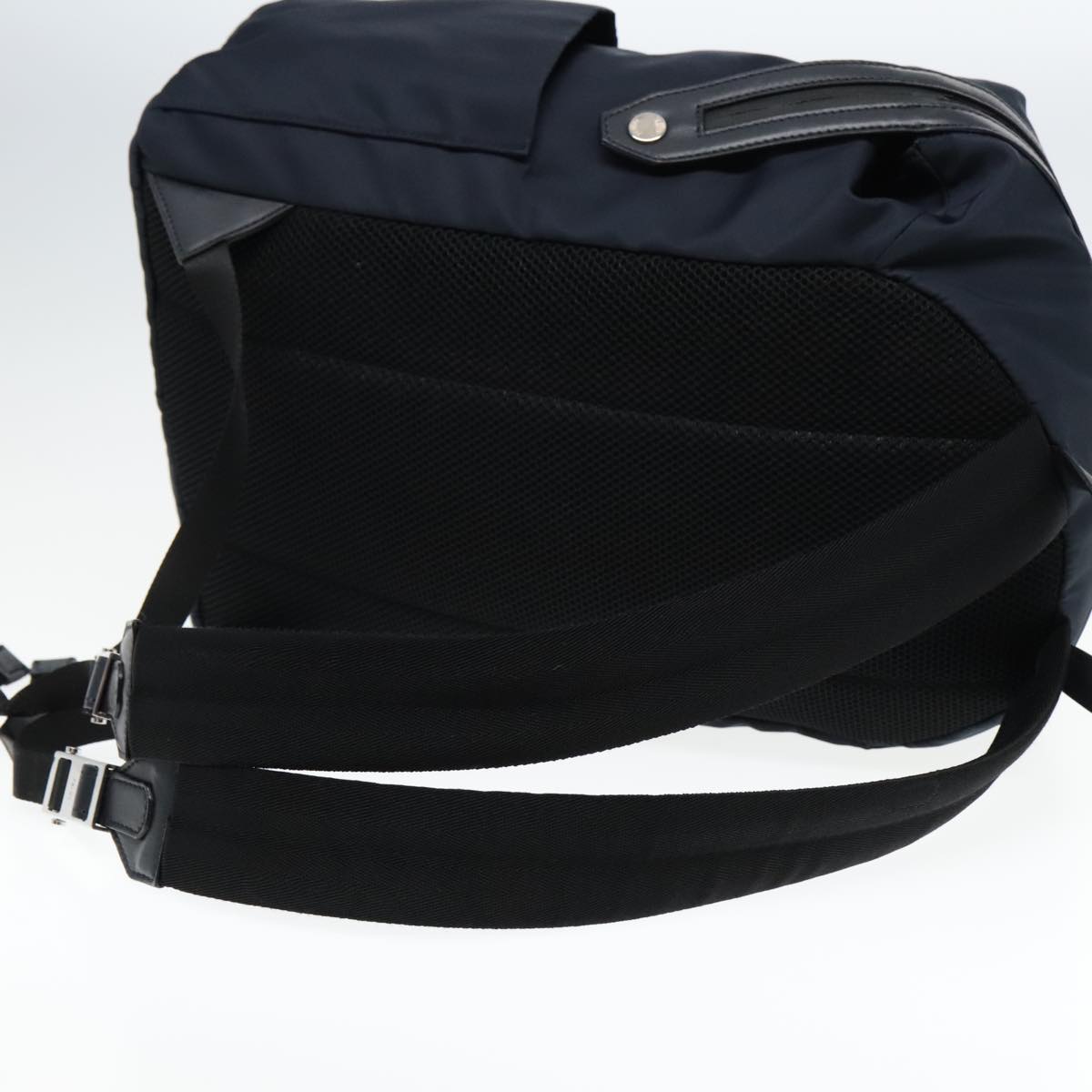 FENDI Backpack Nylon Navy Silver bs18443