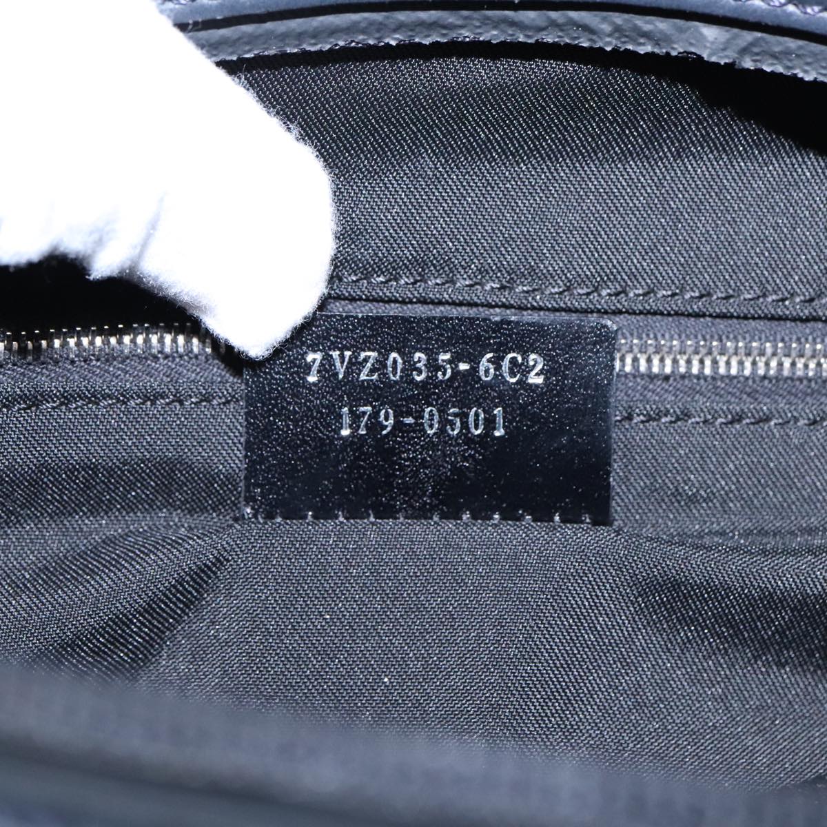 FENDI Backpack Nylon Navy Silver bs18443