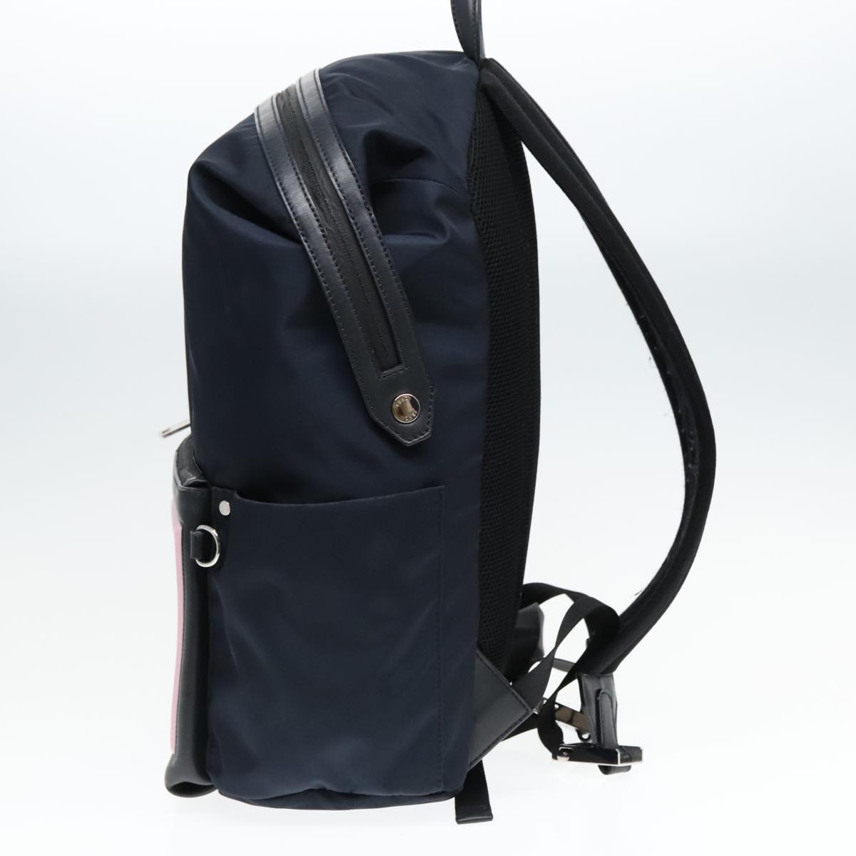 FENDI Backpack Nylon Navy Silver bs18443