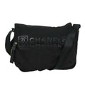 CHANEL Sports Shoulder Bag Nylon Black Silver CC bs18444