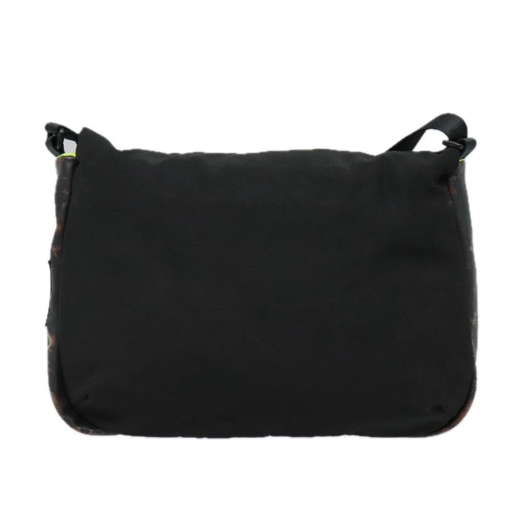 CHANEL Sports Shoulder Bag Nylon Black Silver CC bs18444