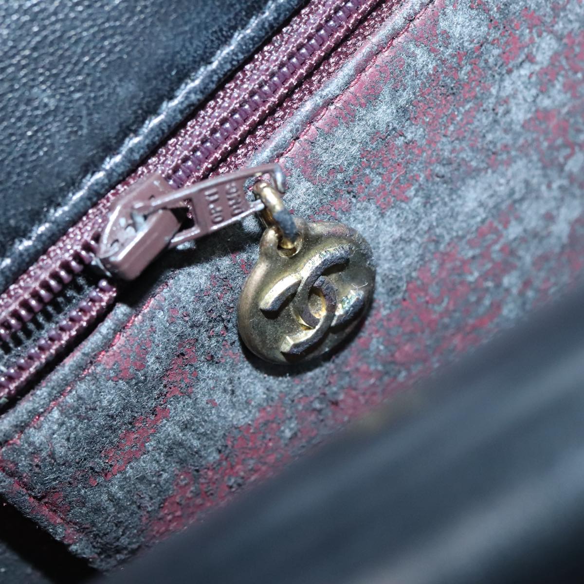 CHANEL Matelasse Chain Shoulder Bag Lamb Skin Gold Black CC bs18449