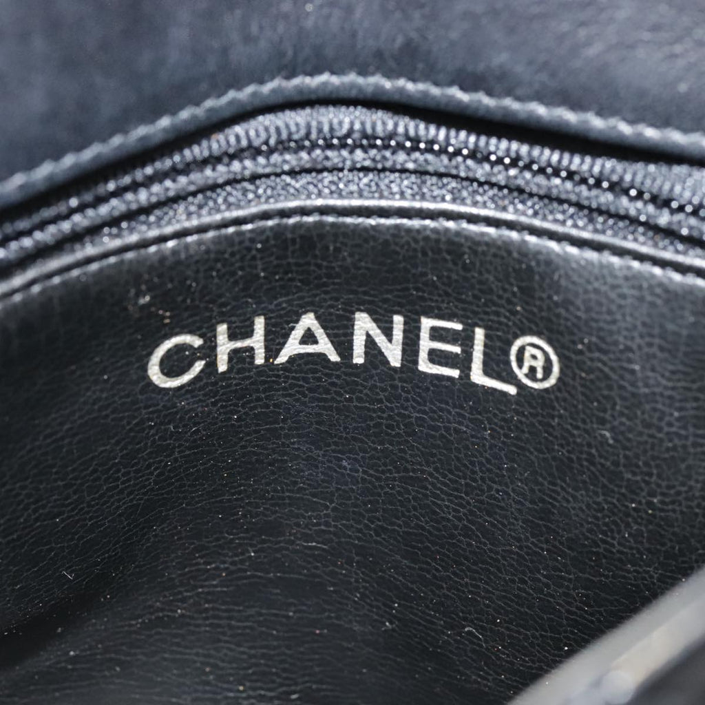 CHANEL Bicolore Chain Waist bag Leather Black Gold CC bs18454