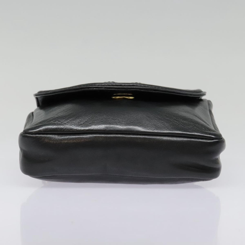 CHANEL Chain Waist bag Lamb Skin Black Gold CC bs18476