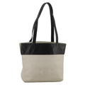 CHANEL COCO Mark Tote Bag Leather White Black CC bs18647