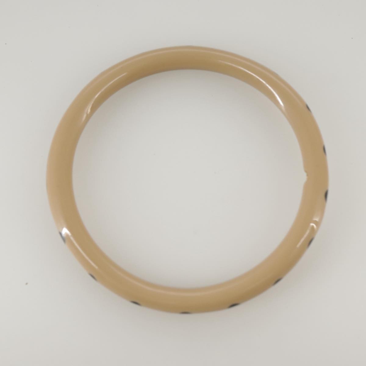CHANEL Bracelet Plastic Beige CC bs18699