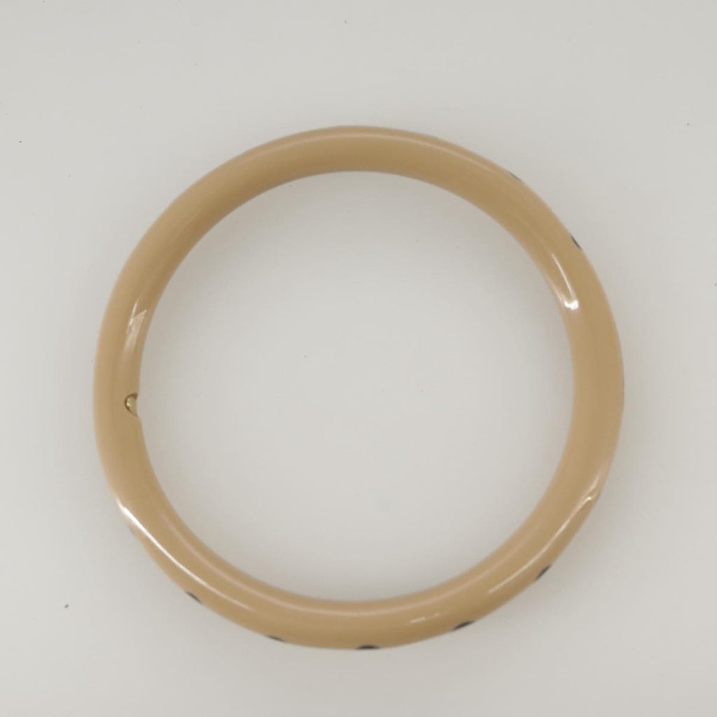 CHANEL Bracelet Plastic Beige CC bs18699