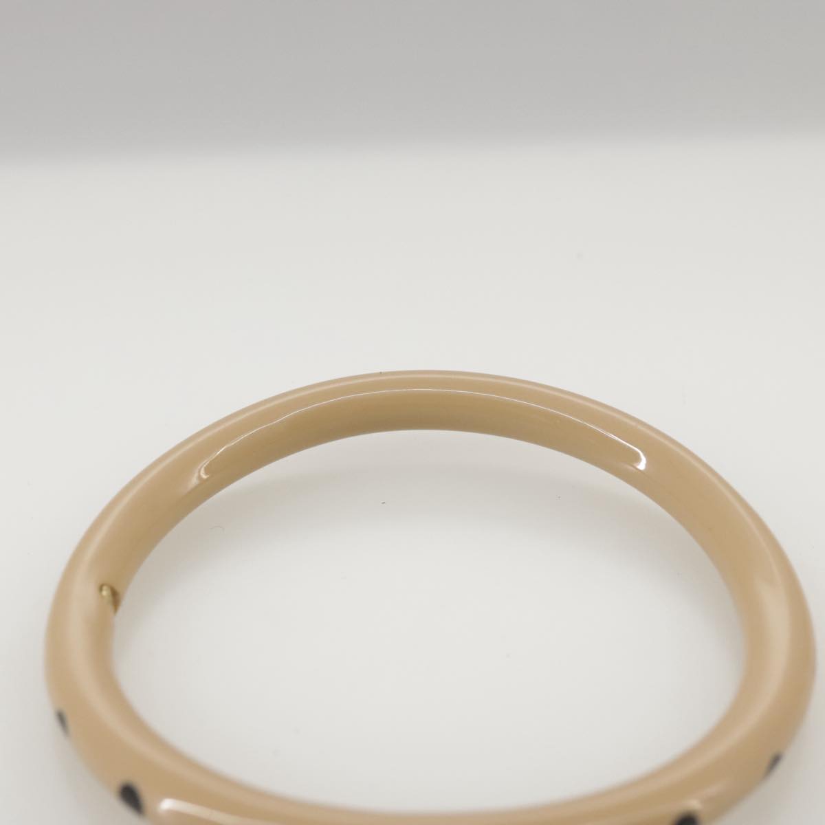 CHANEL Bracelet Plastic Beige CC bs18699