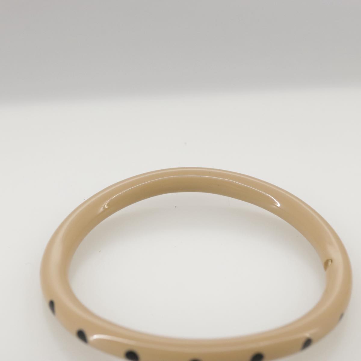 CHANEL Bracelet Plastic Beige CC bs18699
