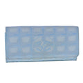 CHANEL New Travel line Long Wallet Nylon Light Blue Silver CC bs18719