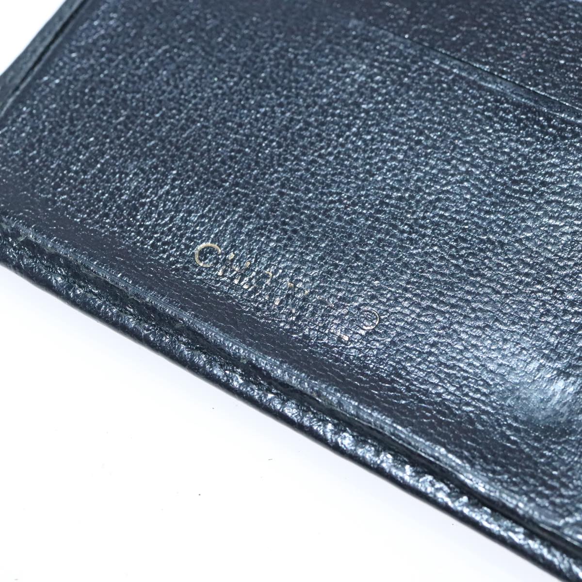 CHANEL COCO Mark Wallet Leather Black Gold CC bs18721