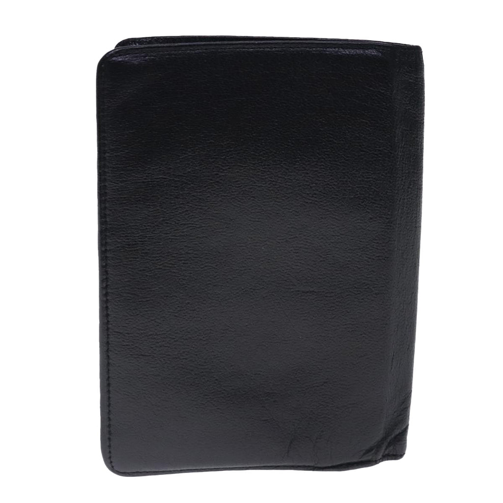 CHANEL COCO Mark Wallet Leather Black Gold CC bs18721