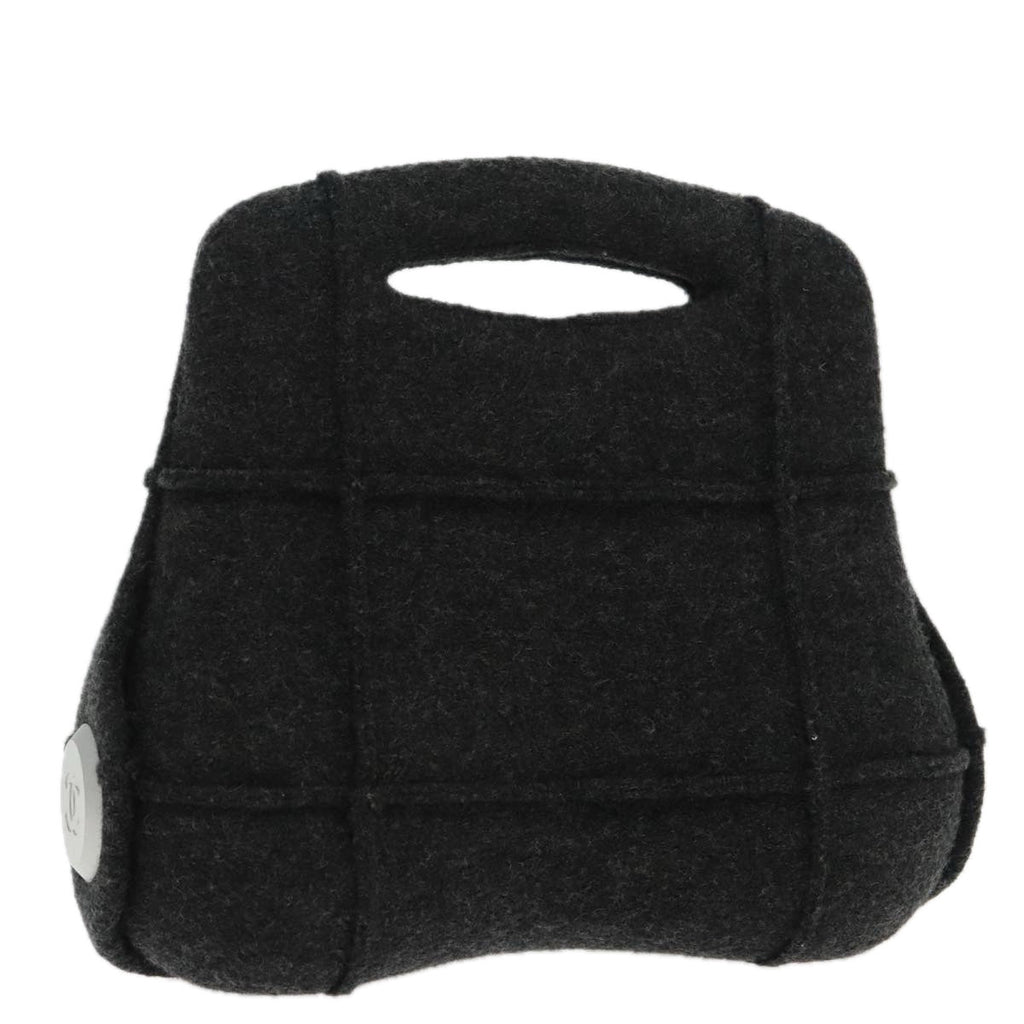 CHANEL Hip bag Hand Bag Wool Gray CC bs18826