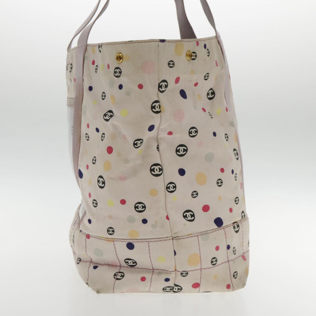 CHANEL Tote Bag Canvas Multicolor Gold CC bs18833