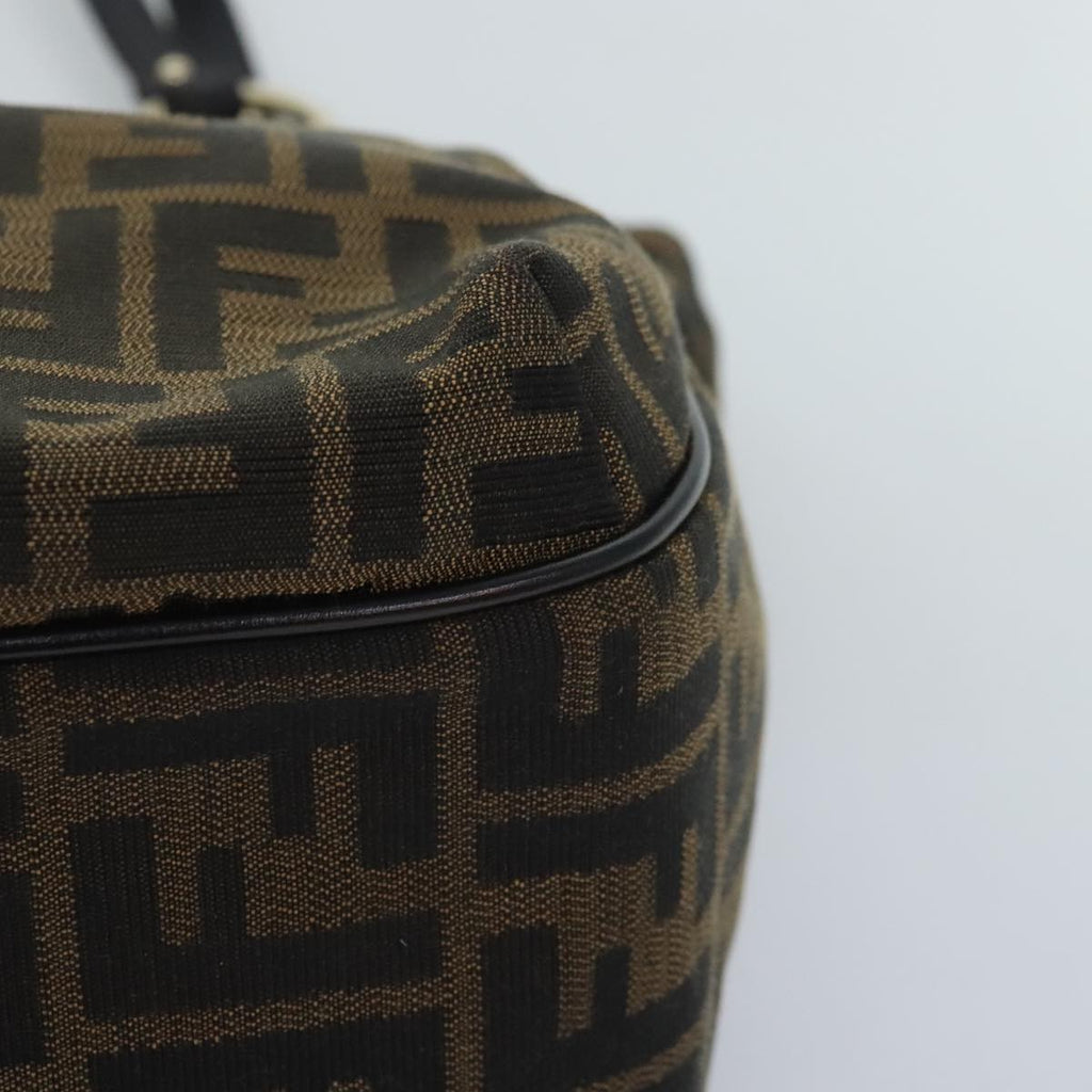 FENDI Zucca Canvas Tote Bag Brown Black gold bs18837