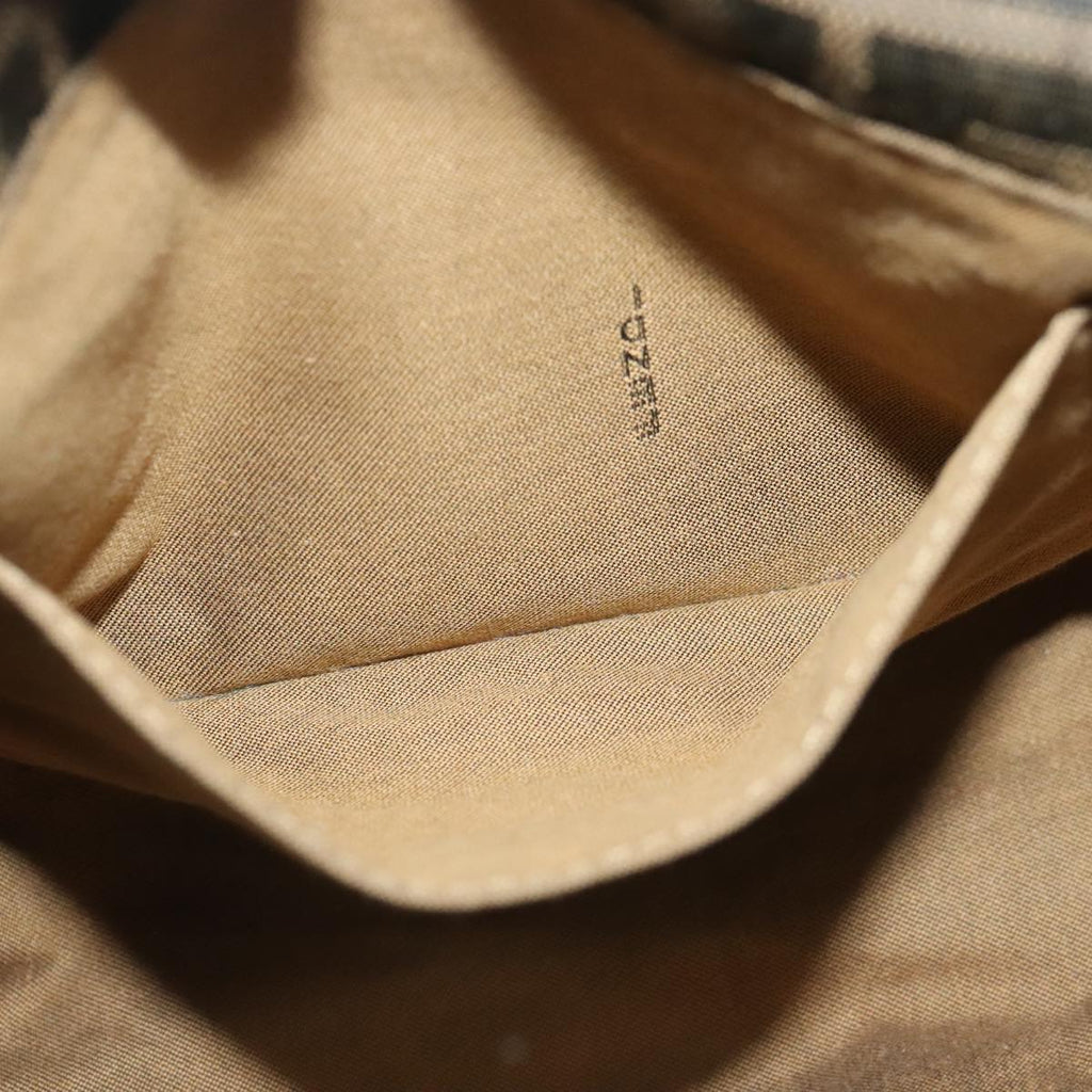 FENDI Zucca Canvas Tote Bag Brown Black gold bs18837