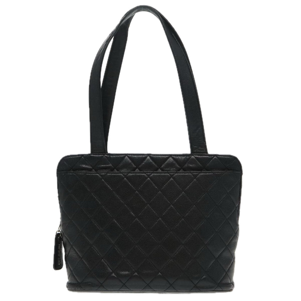 CHANEL Matelasse Tote Bag Caviar Skin Black CC bs18884