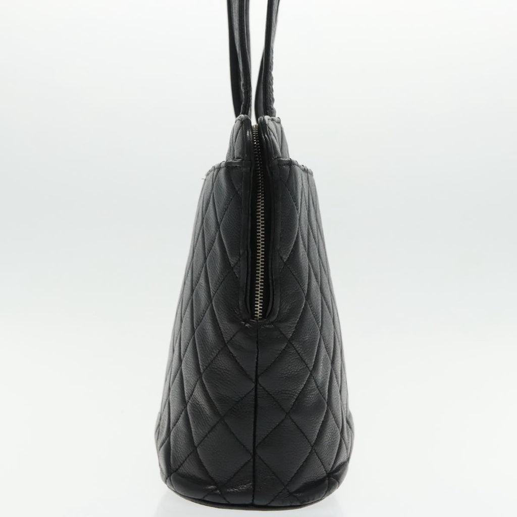 CHANEL Matelasse Tote Bag Caviar Skin Black CC bs18884