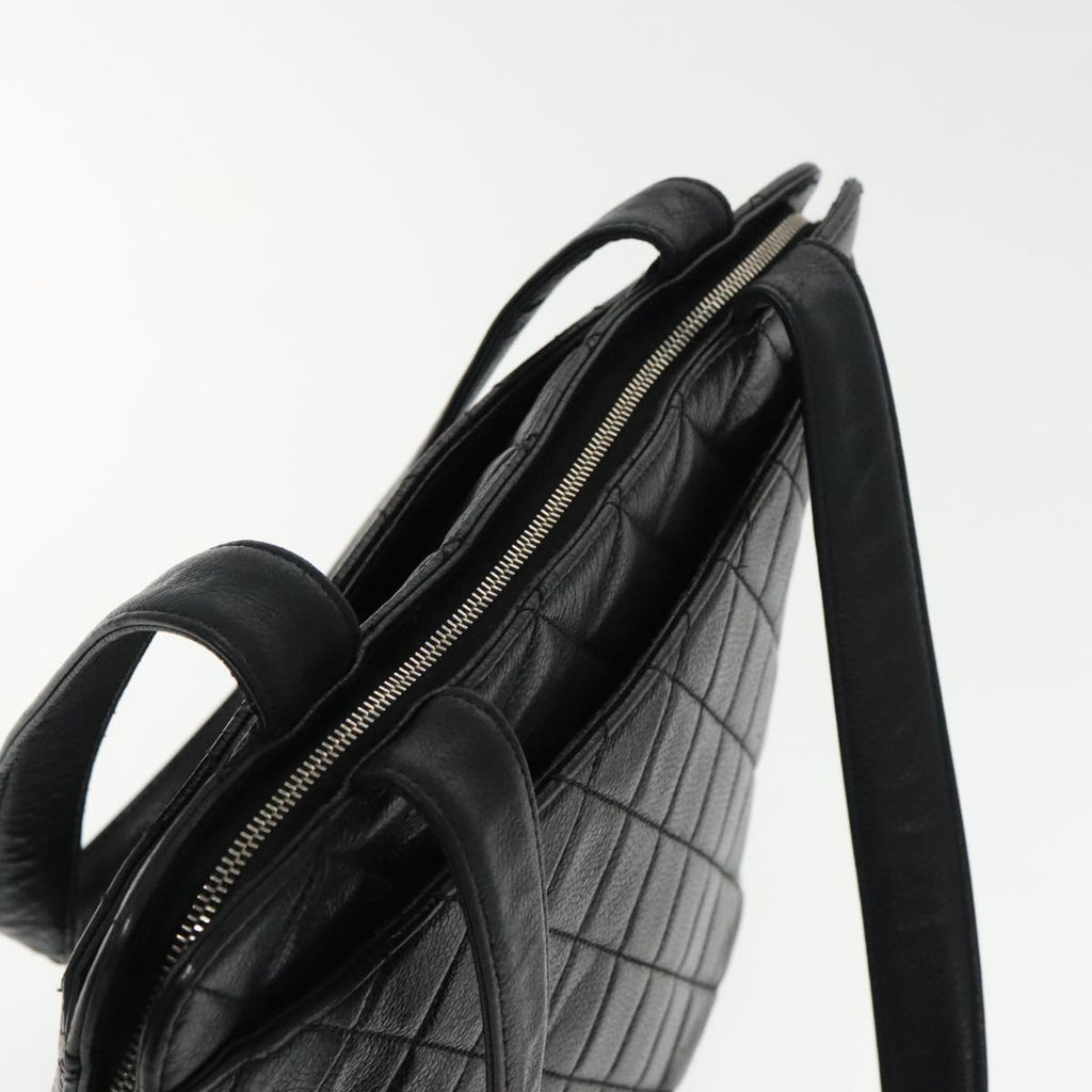 CHANEL Matelasse Tote Bag Caviar Skin Black CC bs18884