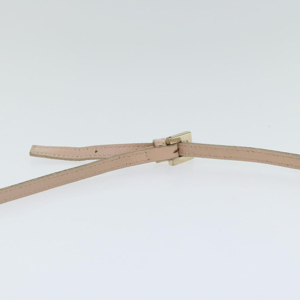 FENDI Zucchino Canvas Shoulder Bag Beige Gold bs18891