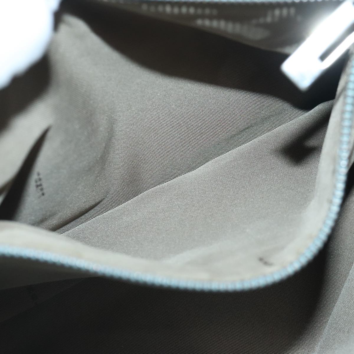 FENDI Zucchino Canvas Hand Bag Light Blue Silver bs19020