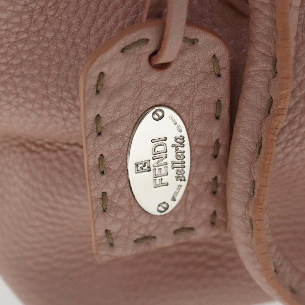 FENDI Celeria Hand Bag Leather Pink Silver bs19021