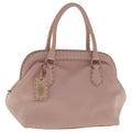 FENDI Celeria Hand Bag Leather Pink Silver bs19021