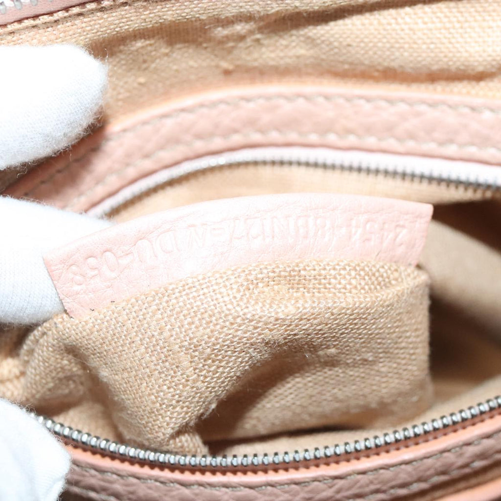 FENDI Celeria Hand Bag Leather Pink Silver bs19021