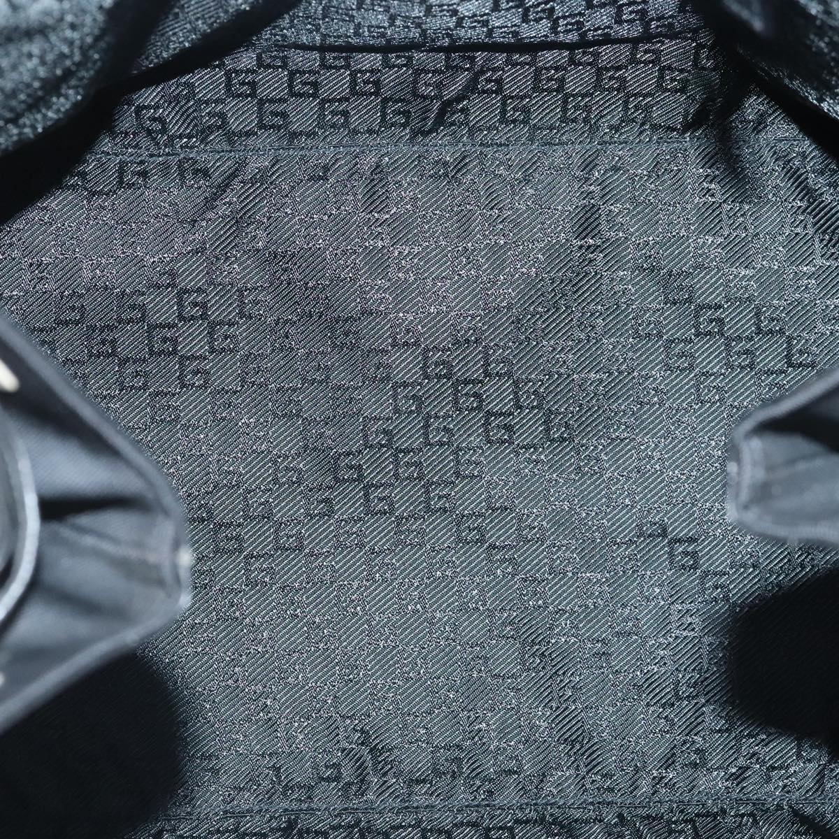 GUCCI Shoulder Bag Canvas Black Silver bs19043