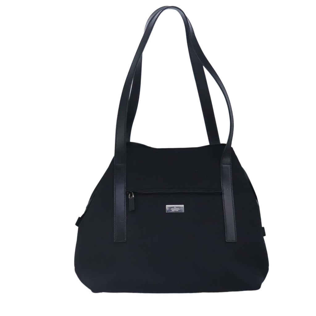 GUCCI Shoulder Bag Canvas Black Silver bs19043