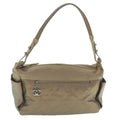 CHANEL Paris Biarritz Shoulder Bag Coated Canvas Leather Gold Silver CC bs19058