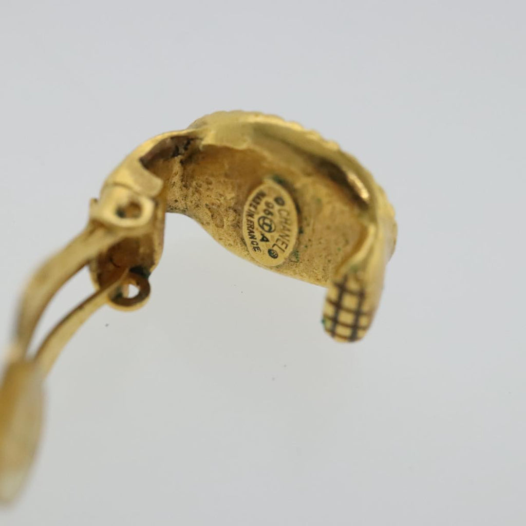 CHANEL Earring metal Gold Tone CC bs19064