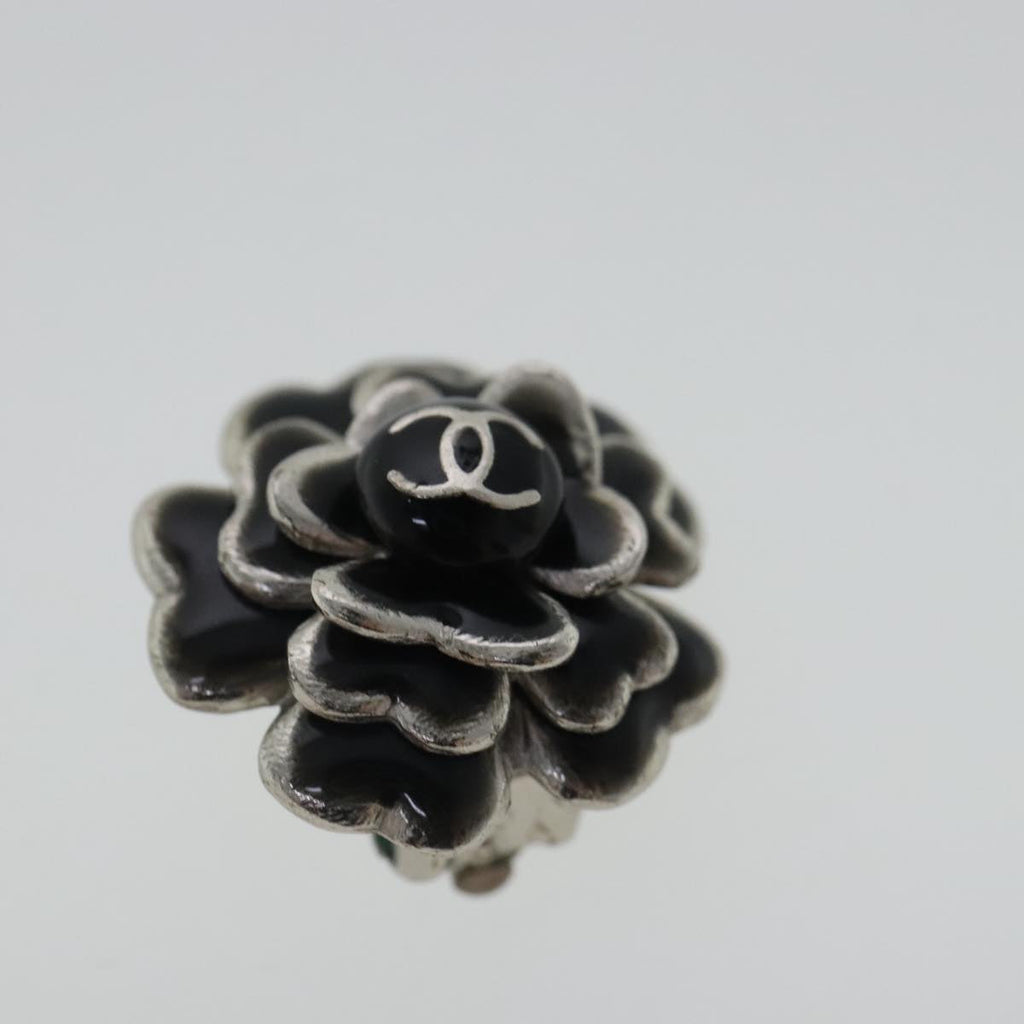 CHANEL Earring metal Black CC bs19065