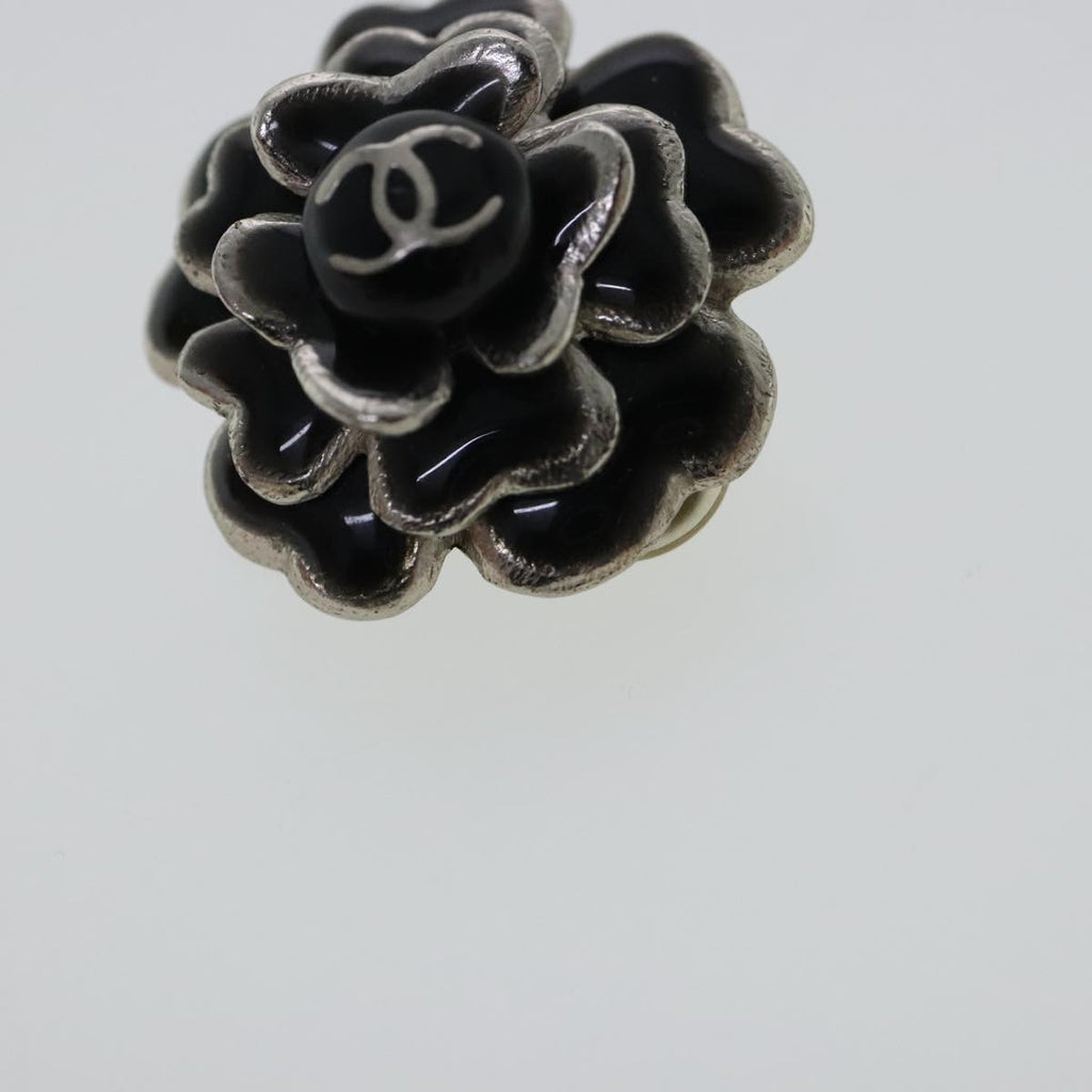 CHANEL Earring metal Black CC bs19065